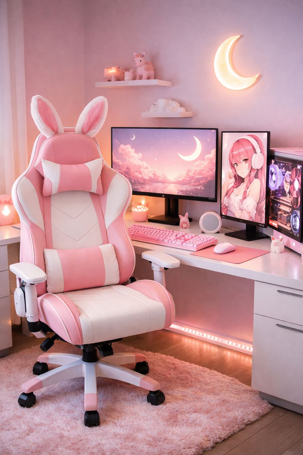 Cadeira gamer rosa