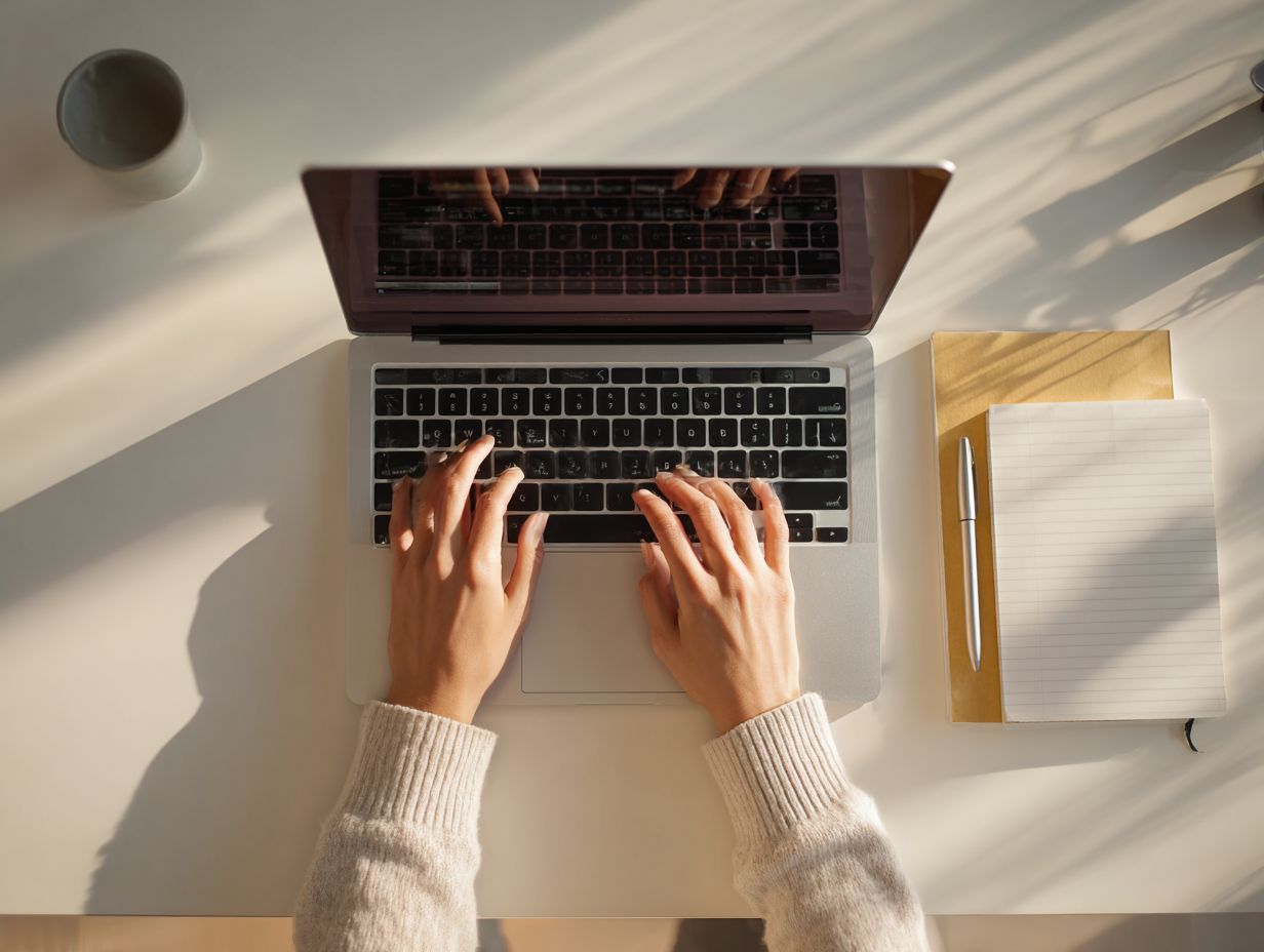 Pessoa trabalhando em notebook em casa, representando trabalho remoto e início no trabalho online em 2026