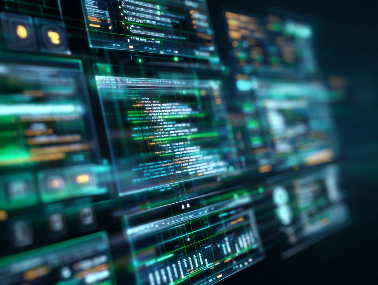 Ilustração mostrando IA analisando páginas clonadas e identificando estruturas HTML duplicadas no Google Ads