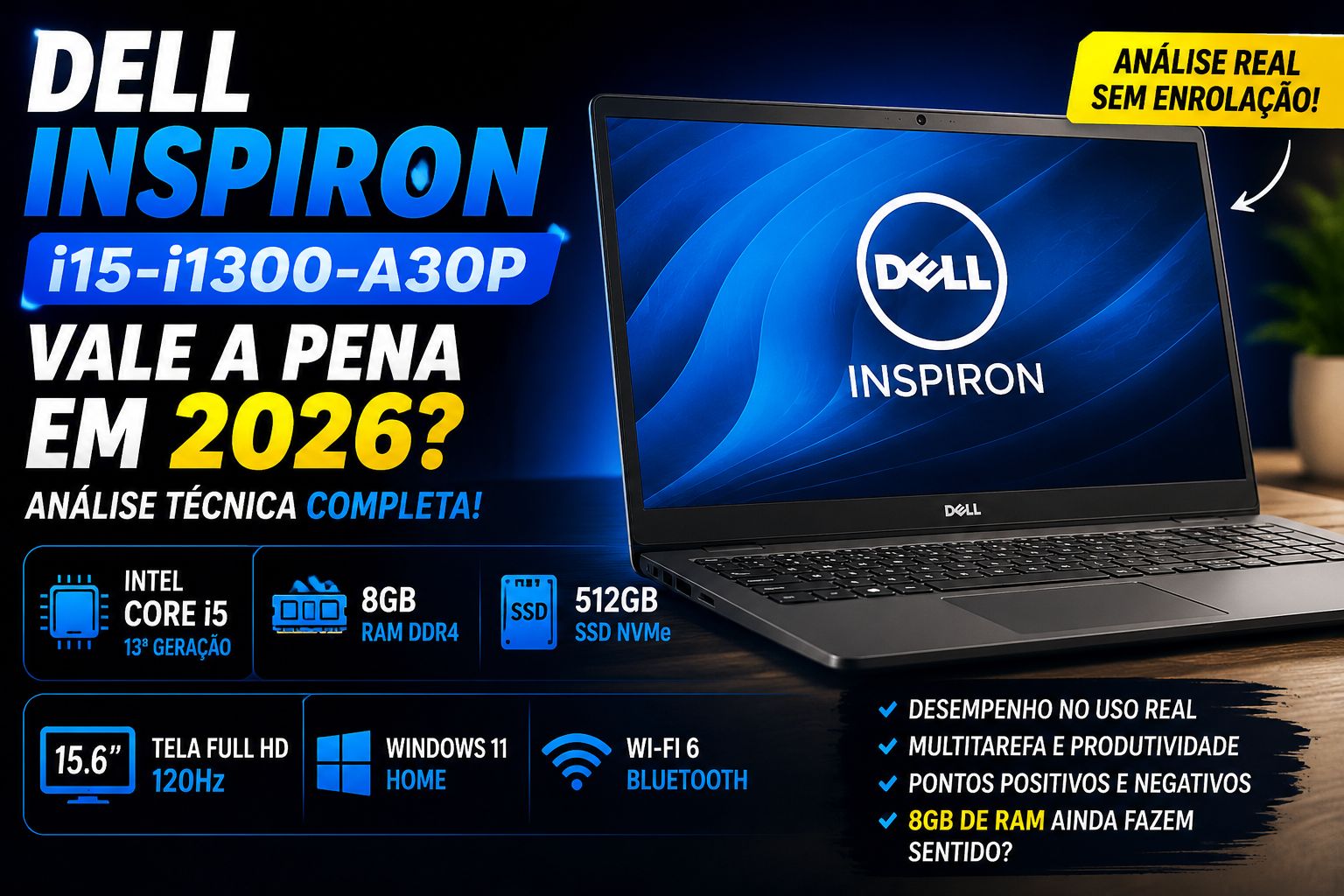Dell Inspiron i15-i1300-A30P vale a pena em 2026