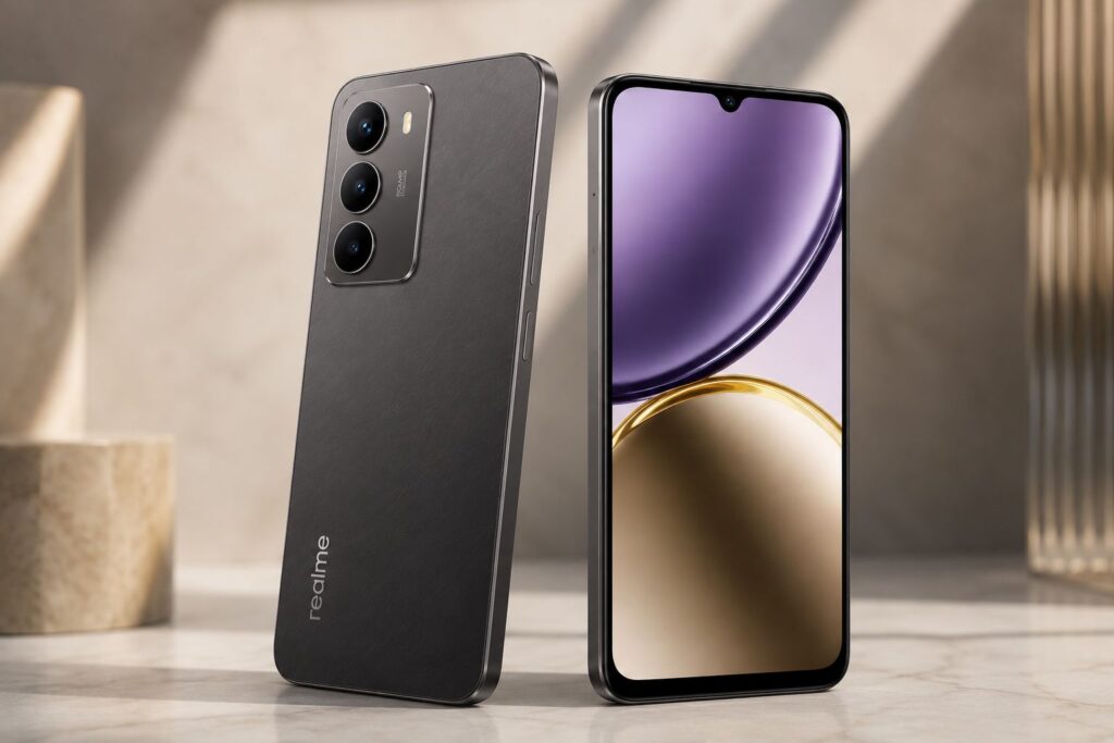 Smartphone Realme C73 vale a pena? Design minimalista