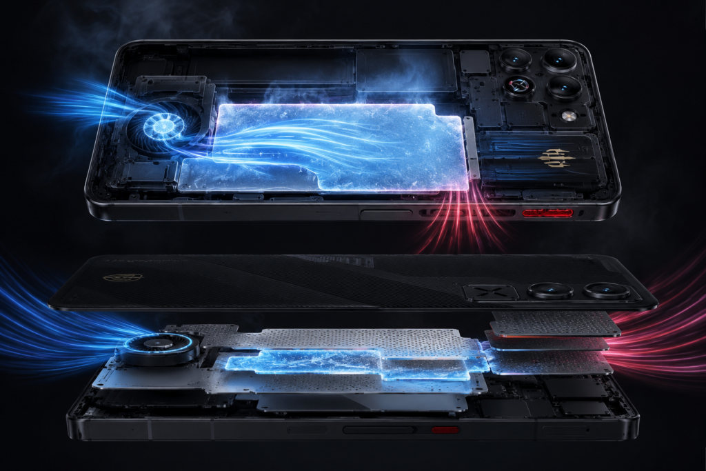 REDMAGIC 2026: Os Smartphones Gamer Estão Virando Workstations ARM? 6 resfriamento térmico tecnologia redmagic
