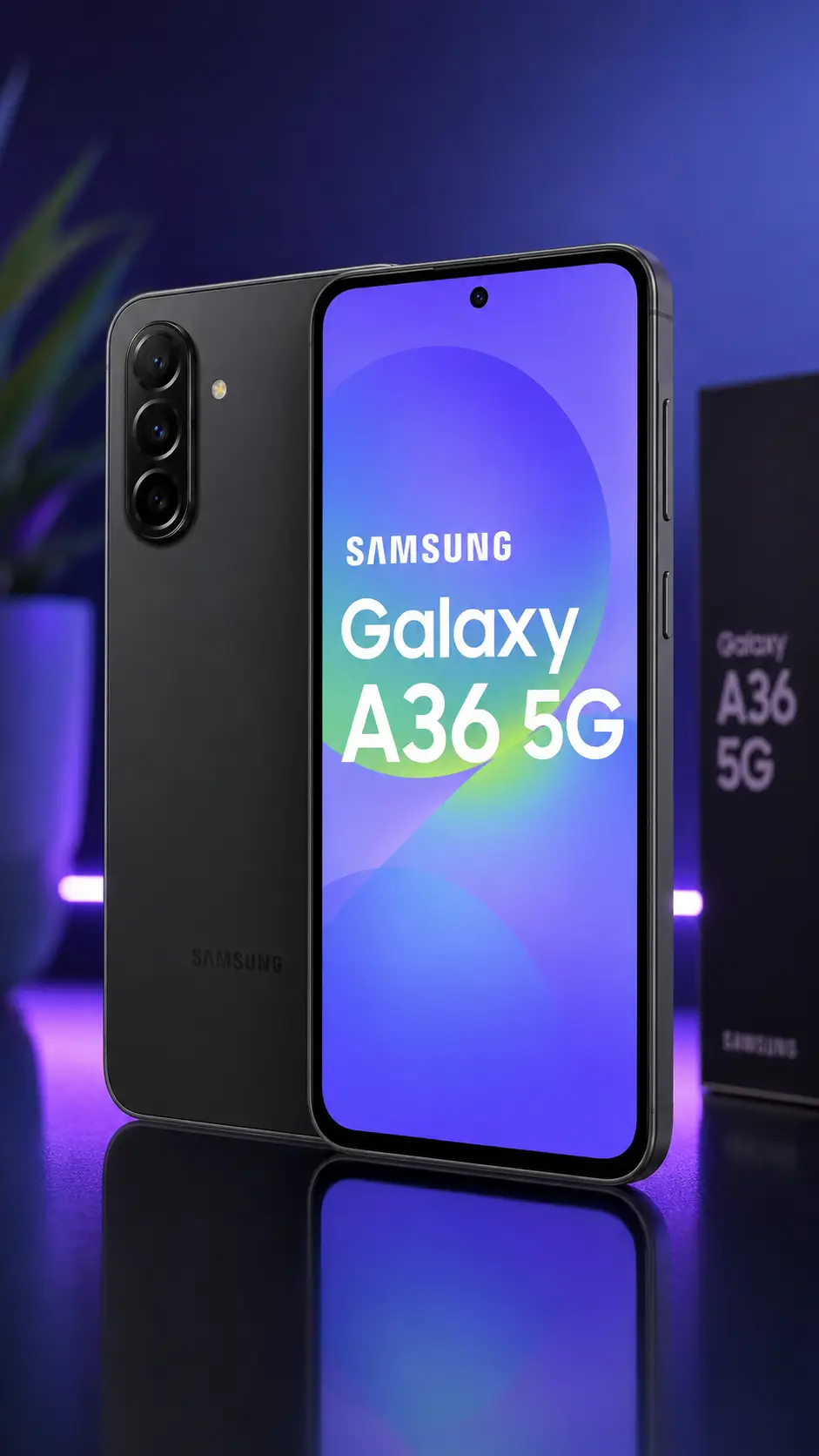 Samsung Galaxy A36 5G Preto – Smartphone com Tela Super AMOLED e Recursos Galaxy AI