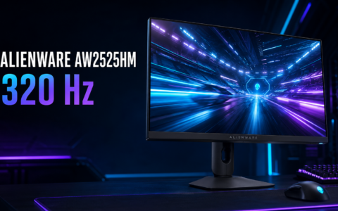 Monitor gamer Alienware AW2525HM de 24,5 polegadas Full HD com painel Fast IPS e taxa de atualização de 320 Hz