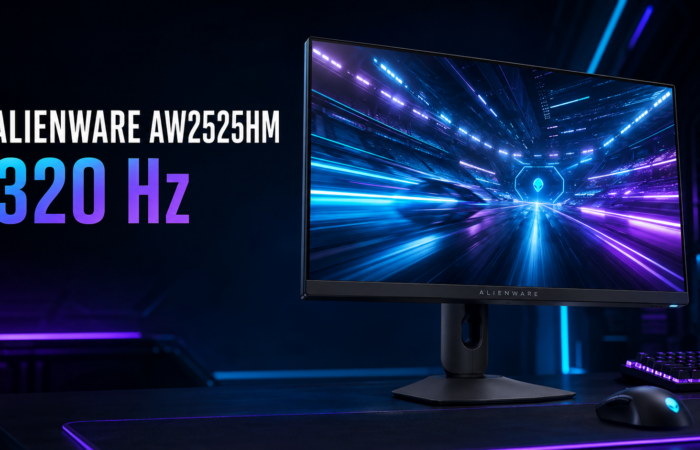 Monitor gamer Alienware AW2525HM de 24,5 polegadas Full HD com painel Fast IPS e taxa de atualização de 320 Hz