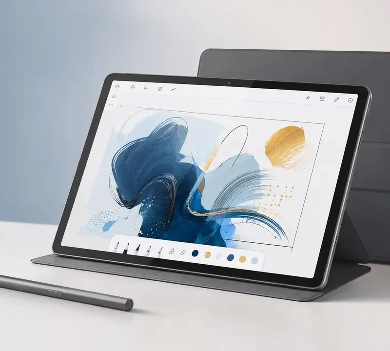 Tablet Lenovo Idea Tab de 11 polegadas com caneta e capa cinza