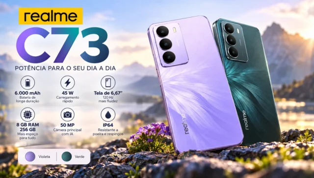 Realme C73 256 GB + 8 GB vale a pena? Análise técnica do celular 4G com bateria de 6.000 mAh 1 realme c73 em promoção